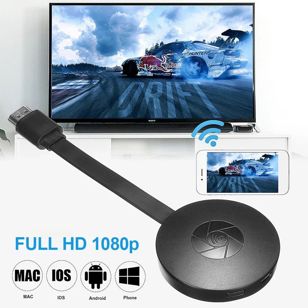 Wireless HDMI Mirroring Multiple Device Mobile Phoneconnected to TV HD 1080P