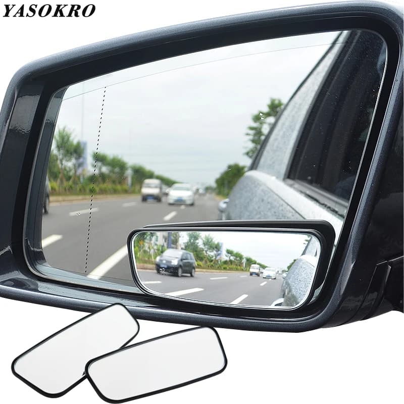 1 Pair Blind Spot Mirror Wide Angle Mirror 360 Degree Adjustable Convex Rear